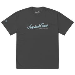 Oversized Tropical Seas Printed Faded T-shirt